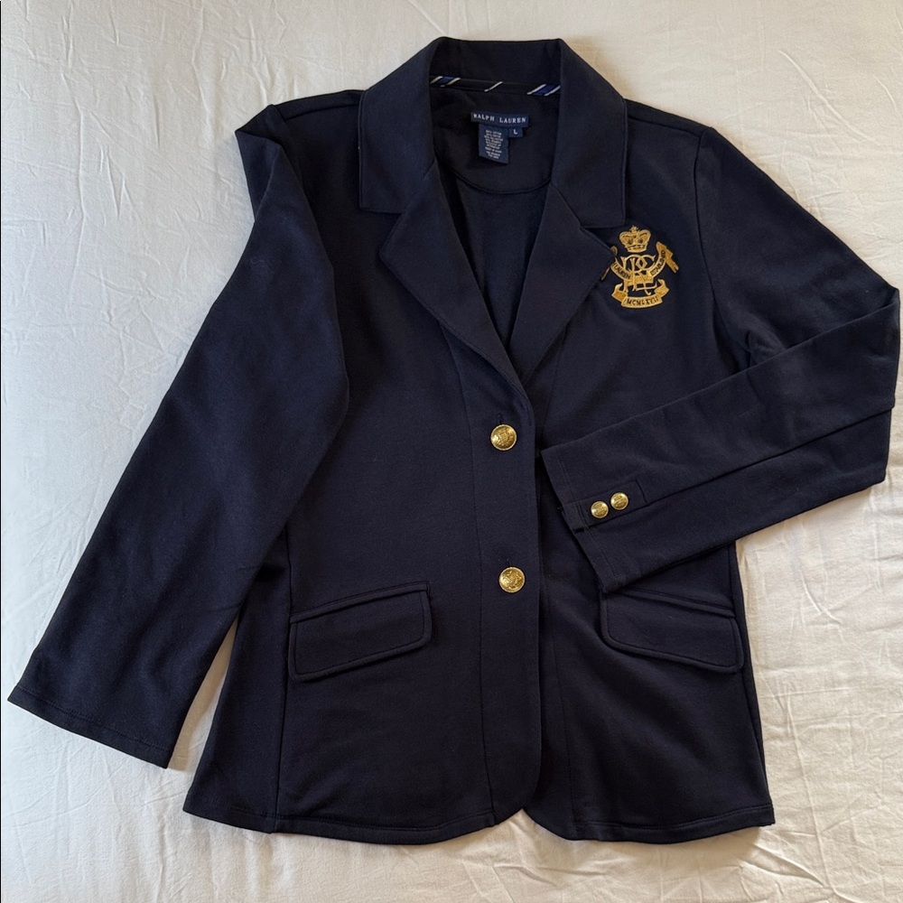 Ralph Lauren Dark Blue Blazer with Gold Buttons